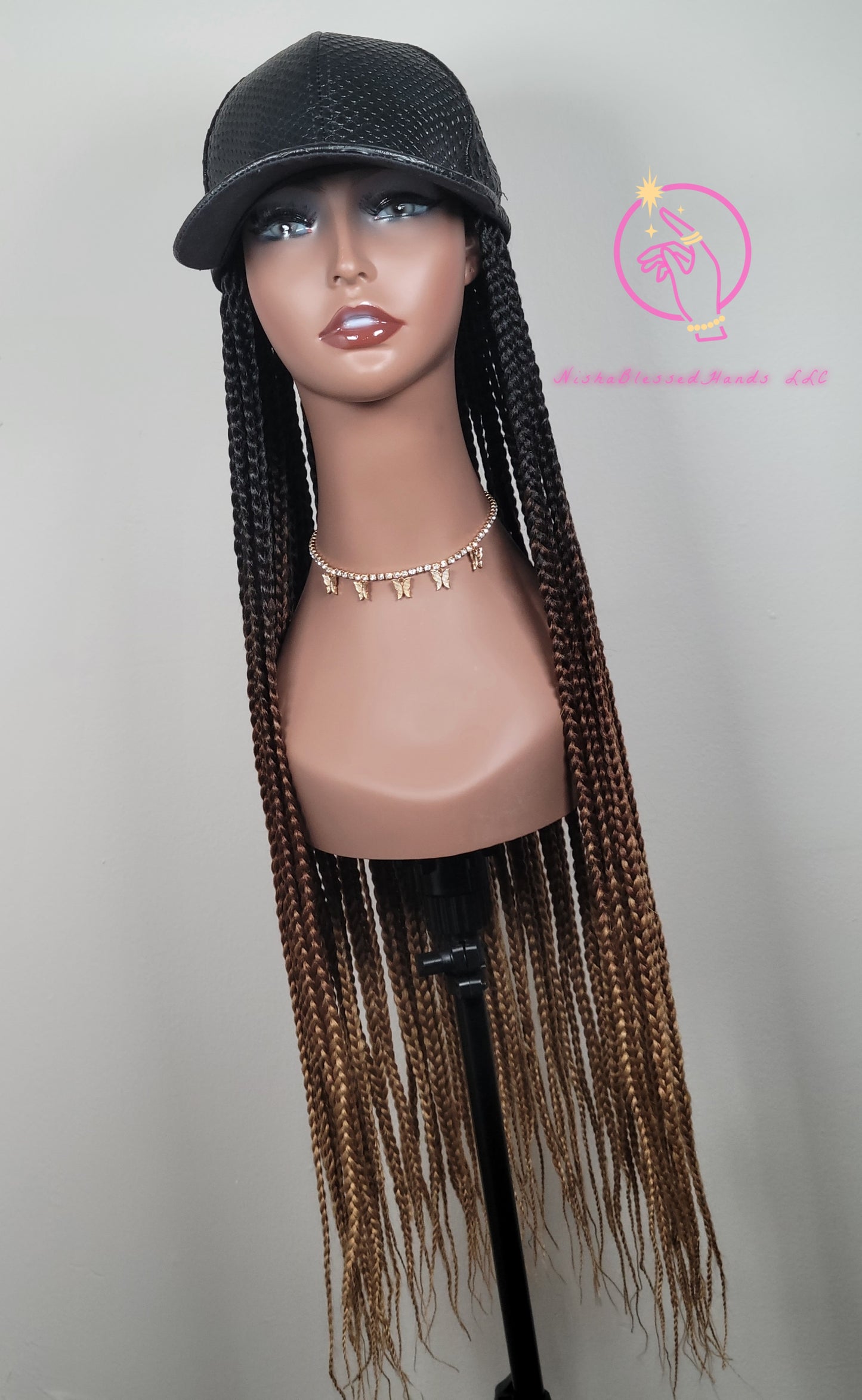 (Pre-Order) Custom Hat Wigs With Synthetic Braids
