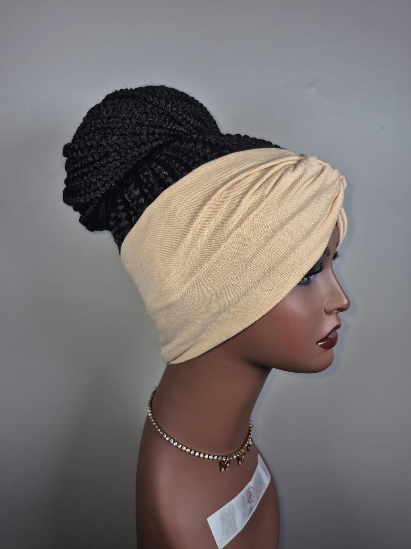 (PRE-ORDER) Custom Box Braid Bun Headband Wig