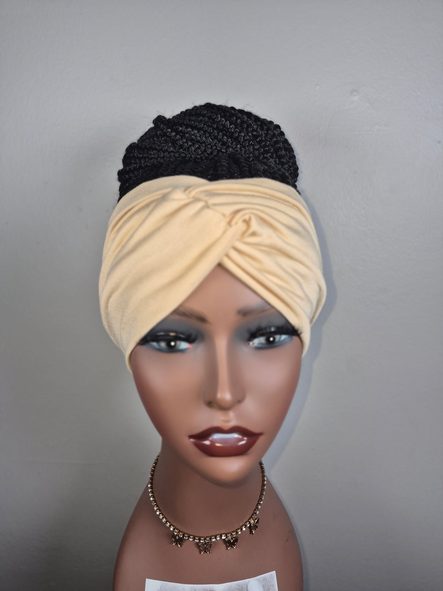 (PRE-ORDER) Custom Box Braid Bun Headband Wig