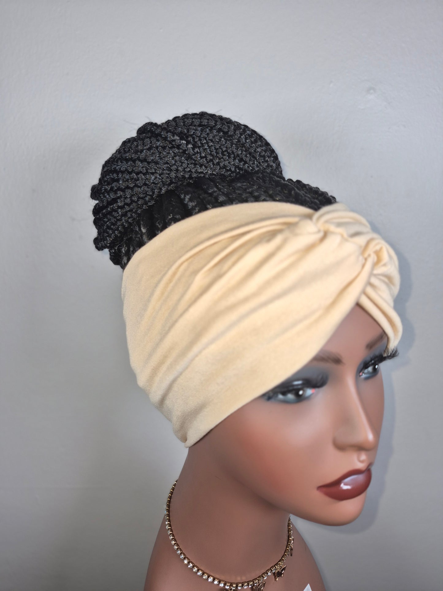 (PRE-ORDER) Custom Box Braid Bun Headband Wig