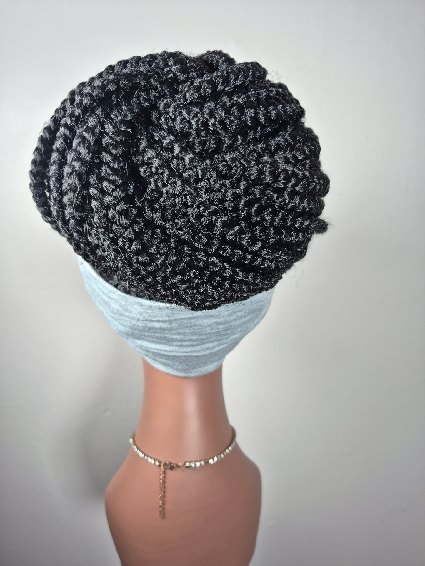 (PRE-ORDER) Custom Box Braid Bun Headband Wig