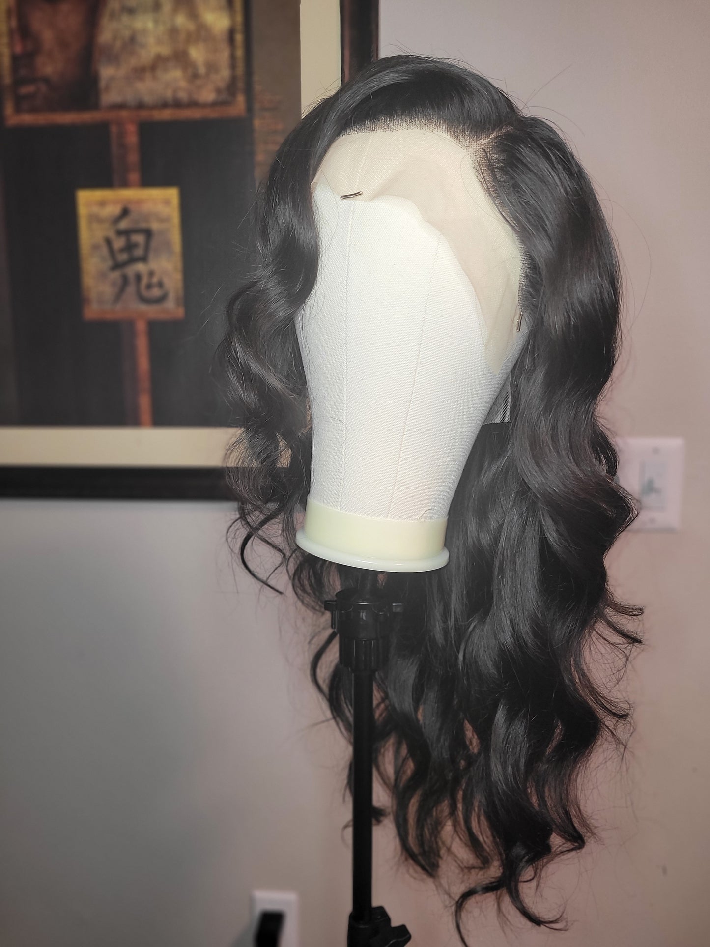 (Pre-Order) 13×6 lace frontal wig Natural Hairline Big Parting Brazilian Body Wave Human Hair