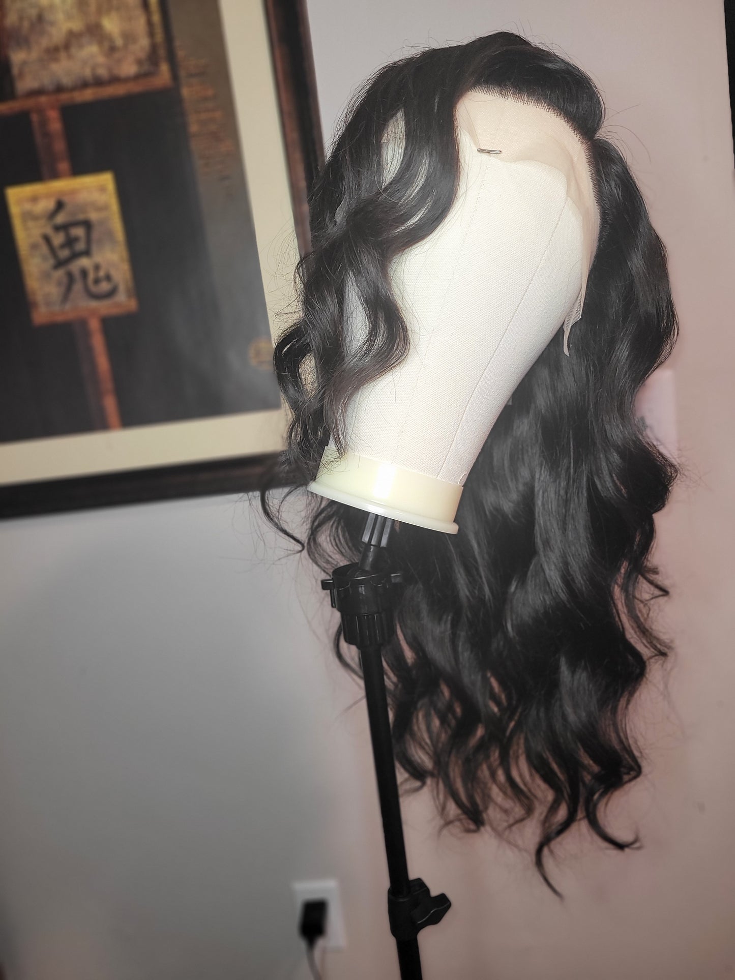 (Pre-Order) 13×6 lace frontal wig Natural Hairline Big Parting Brazilian Body Wave Human Hair