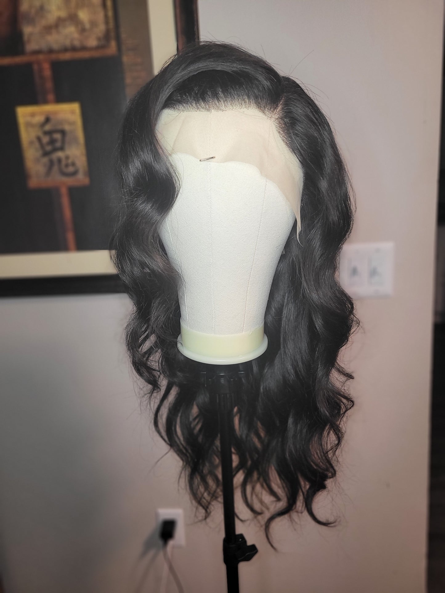 (Pre-Order) 13×6 lace frontal wig Natural Hairline Big Parting Brazilian Body Wave Human Hair