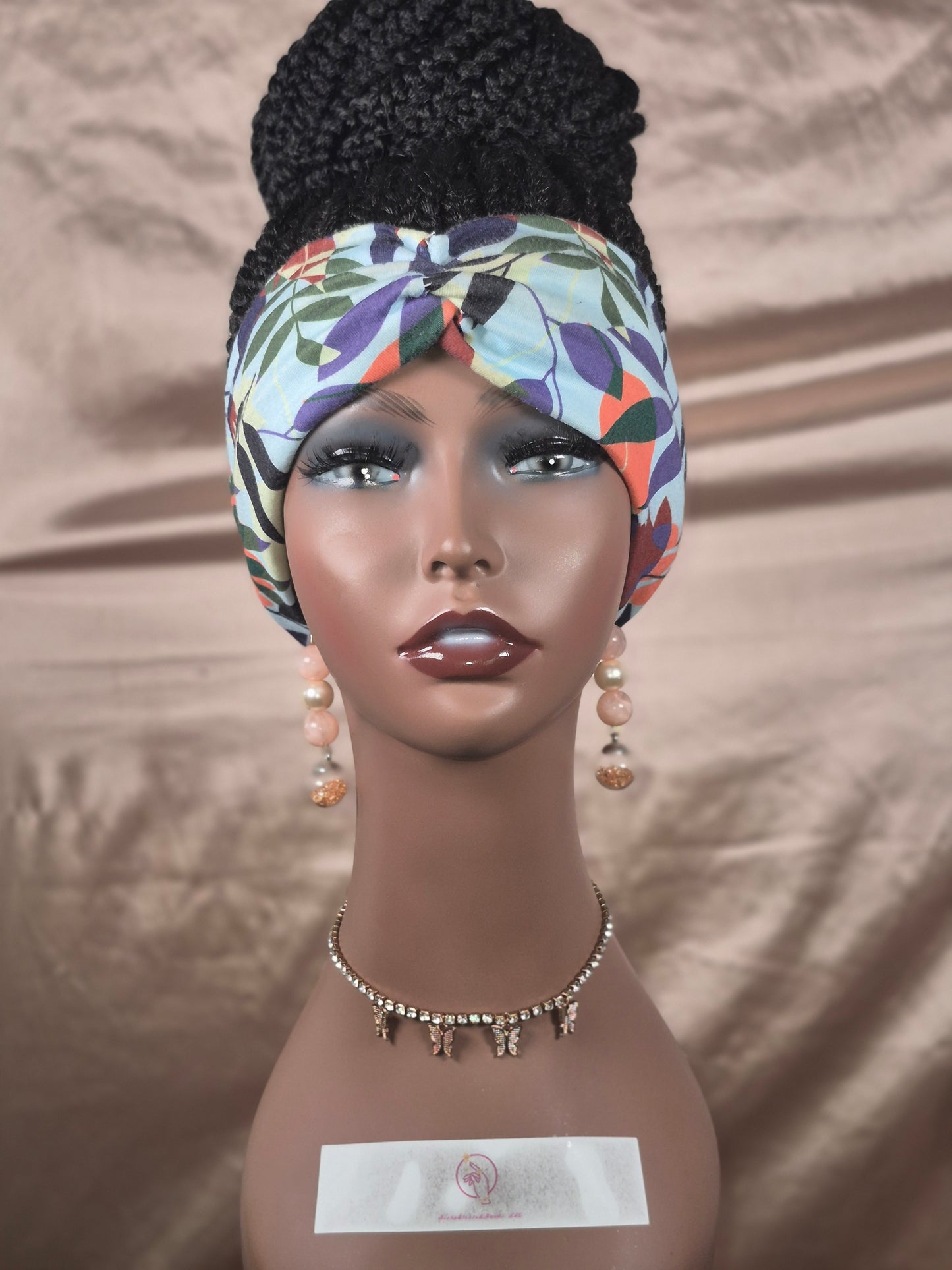 (PRE-ORDER) Custom Box Braid Bun Headband Wig