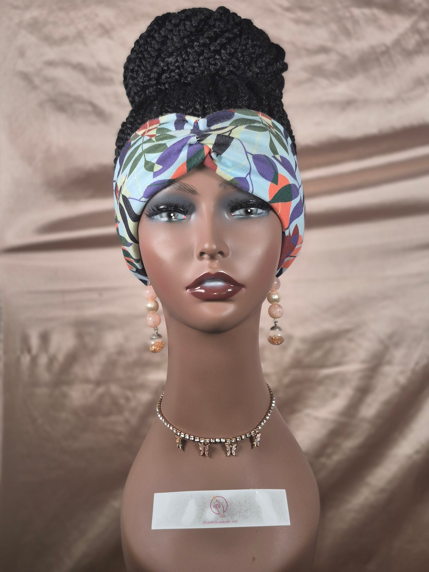 (PRE-ORDER) Custom Box Braid Bun Headband Wig
