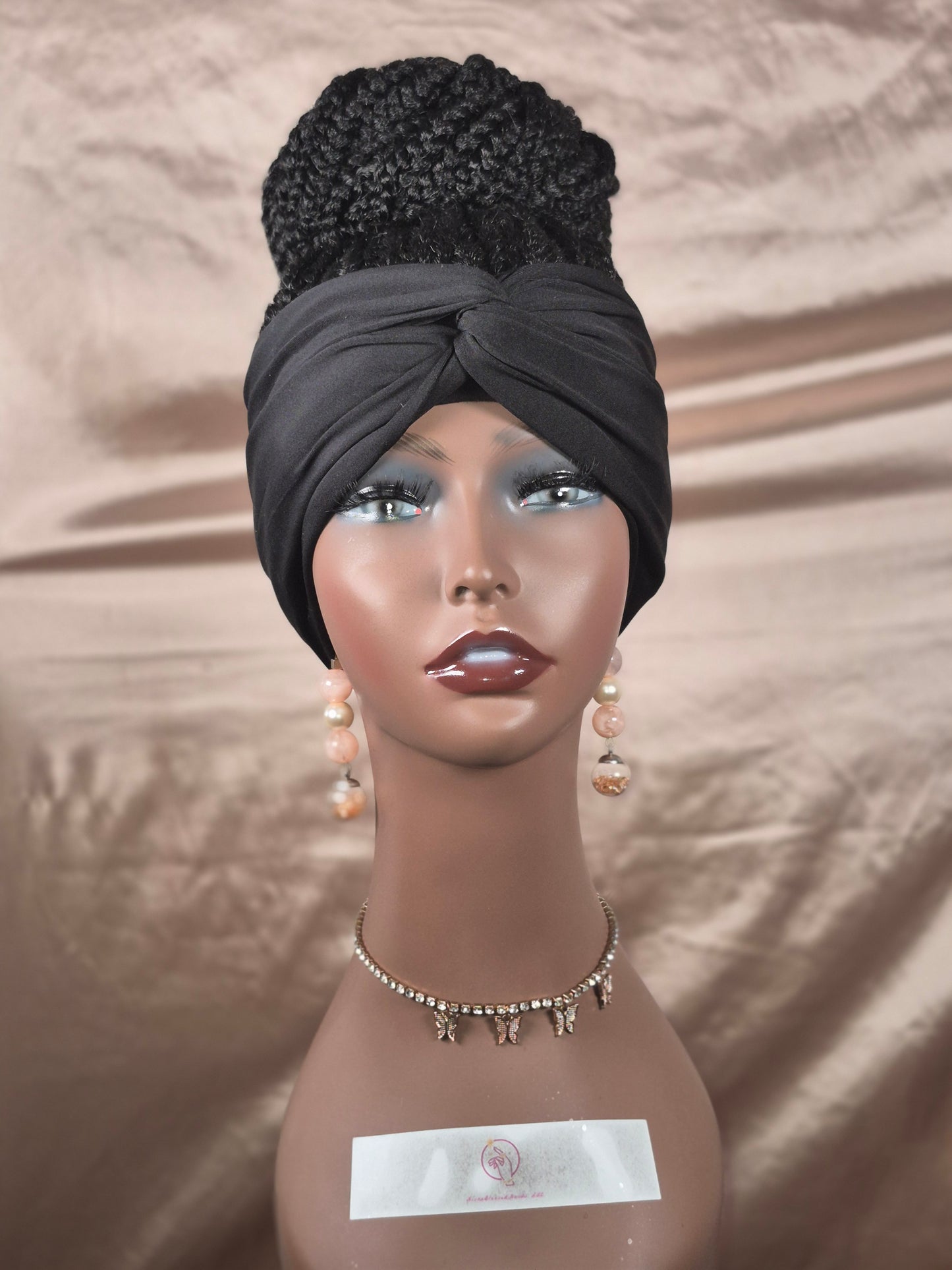 (PRE-ORDER) Custom Box Braid Bun Headband Wig