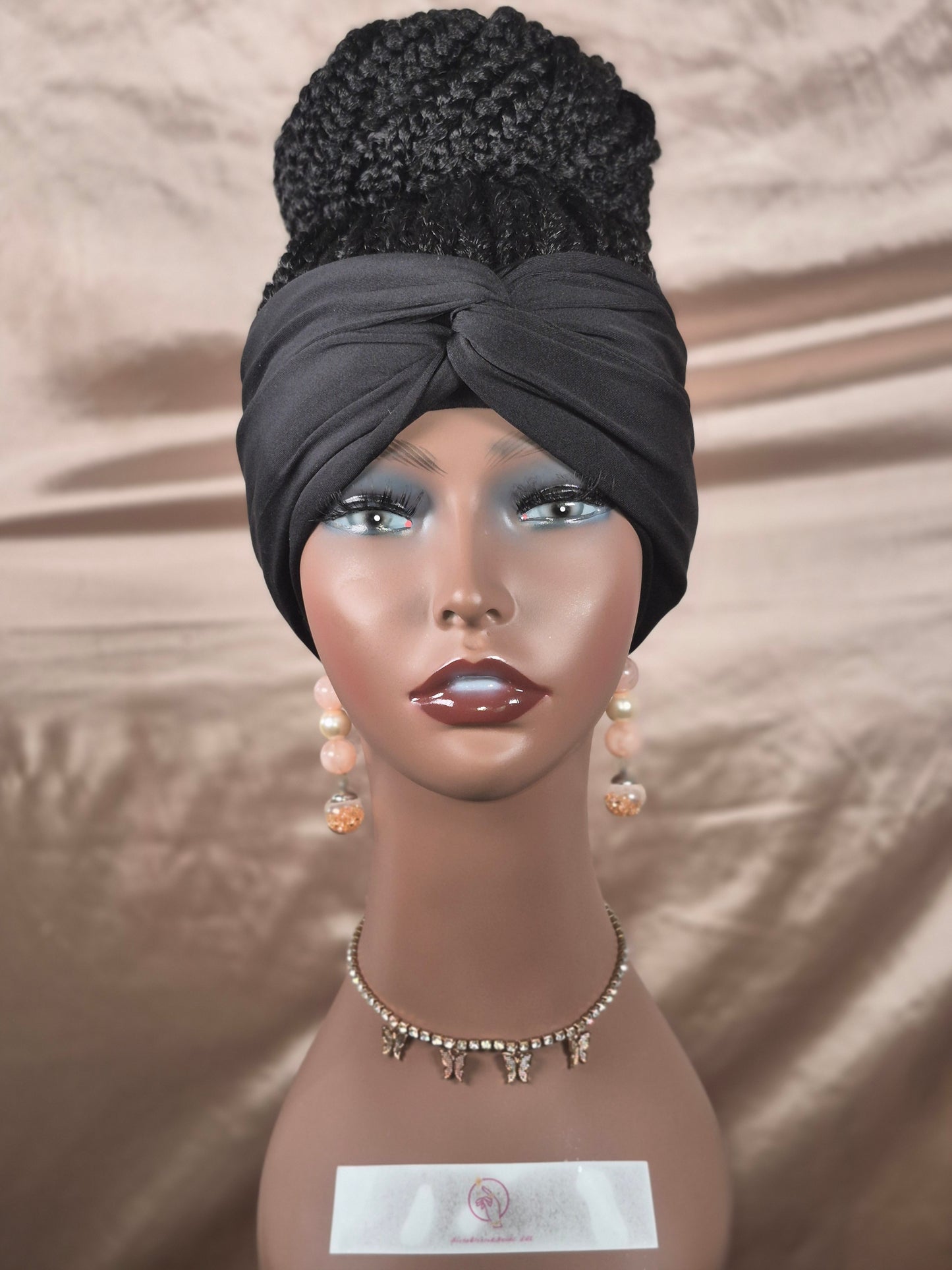 (PRE-ORDER) Custom Box Braid Bun Headband Wig