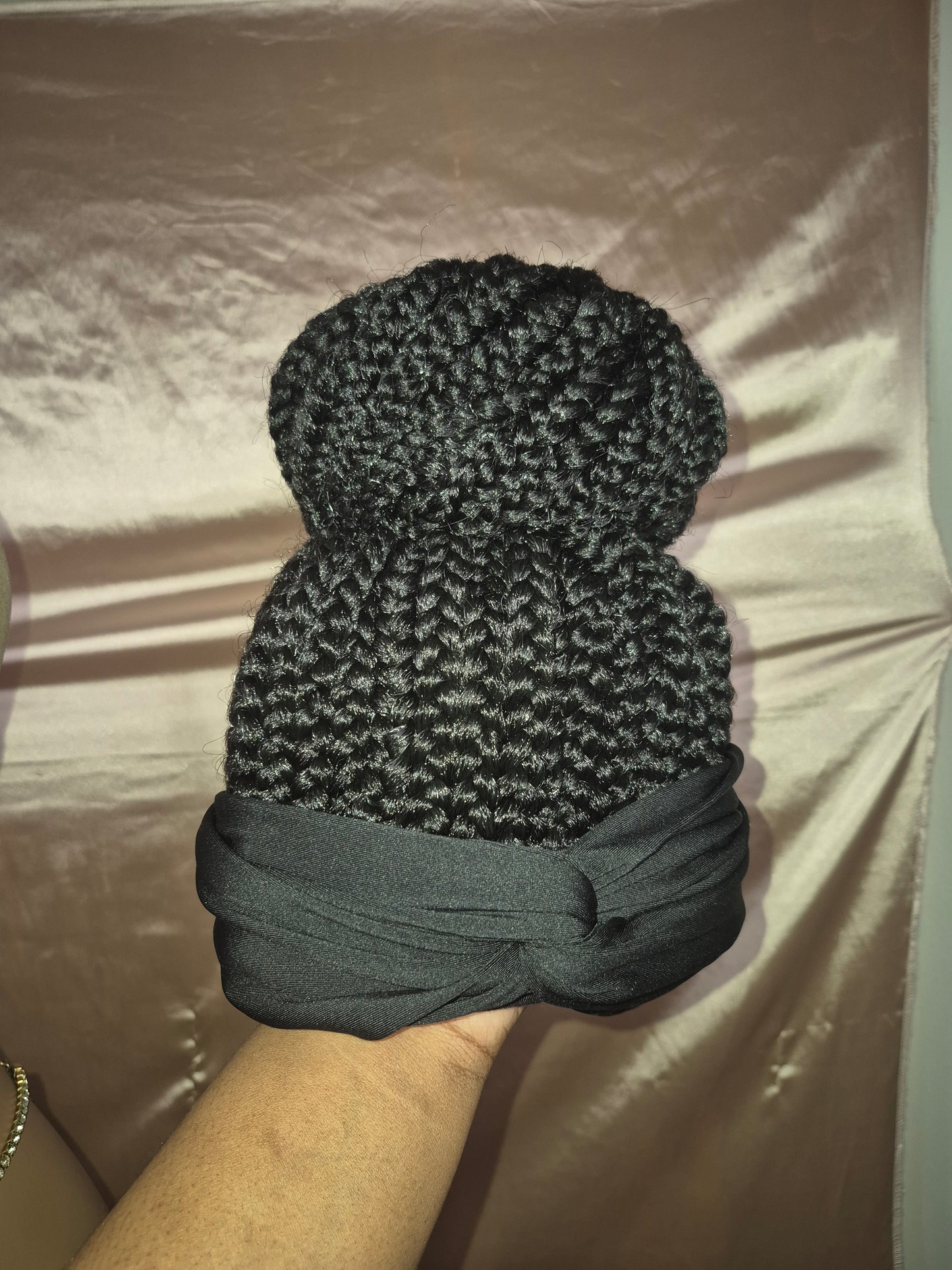 (PRE-ORDER) Custom Box Braid Bun Headband Wig