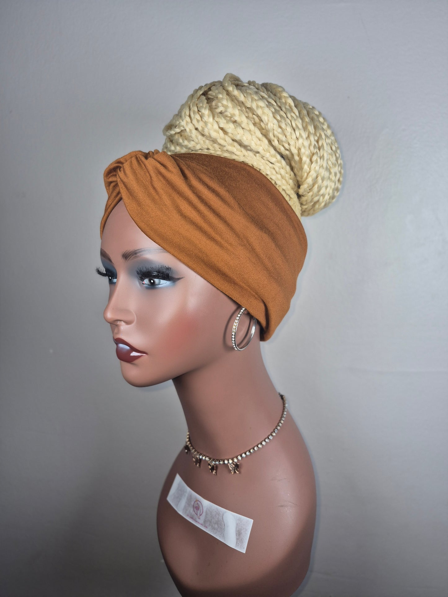 Headband Braided Bun Wig Customization
