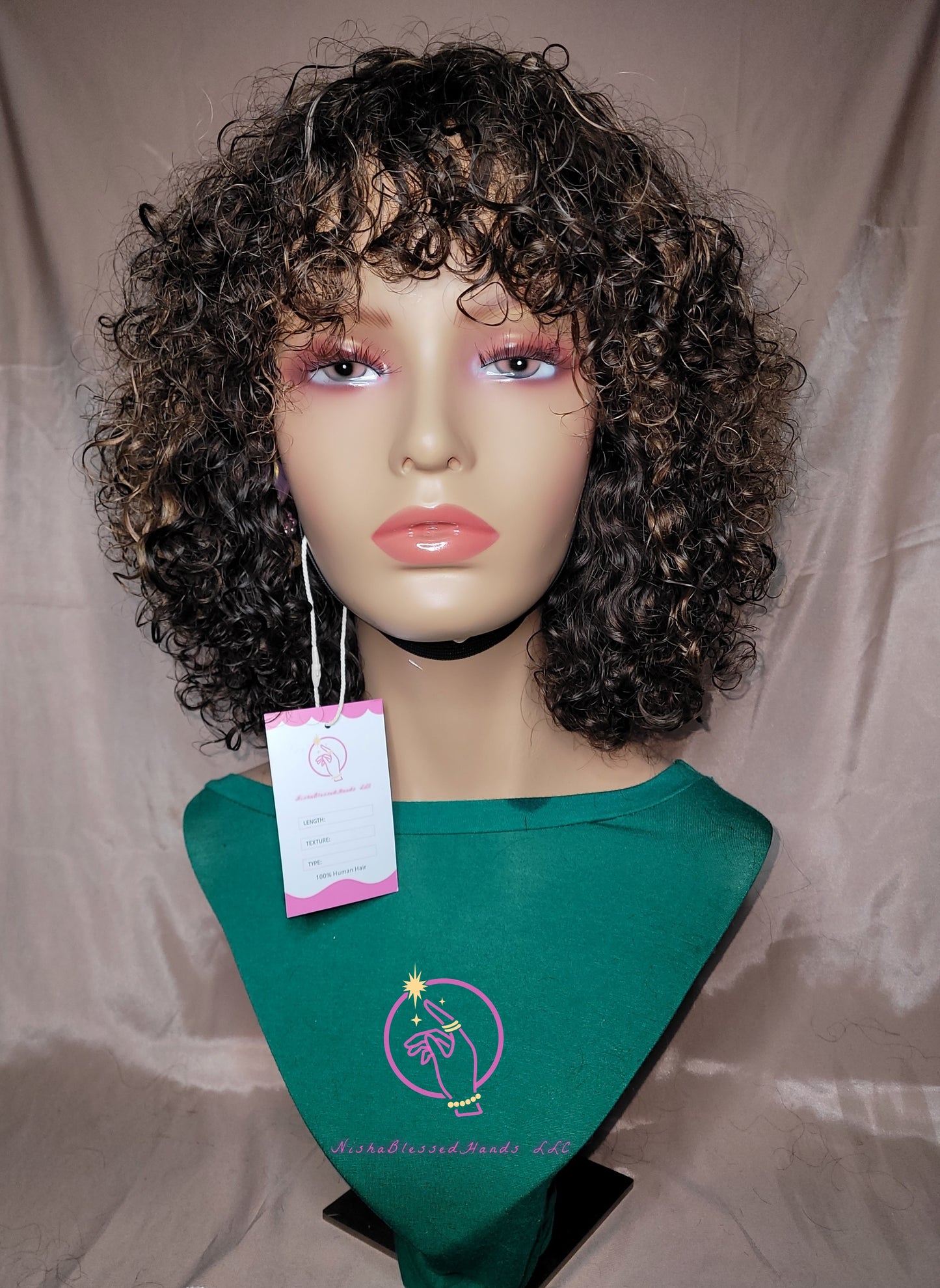 Machine Made 100% Human Hair Water Wave Wig