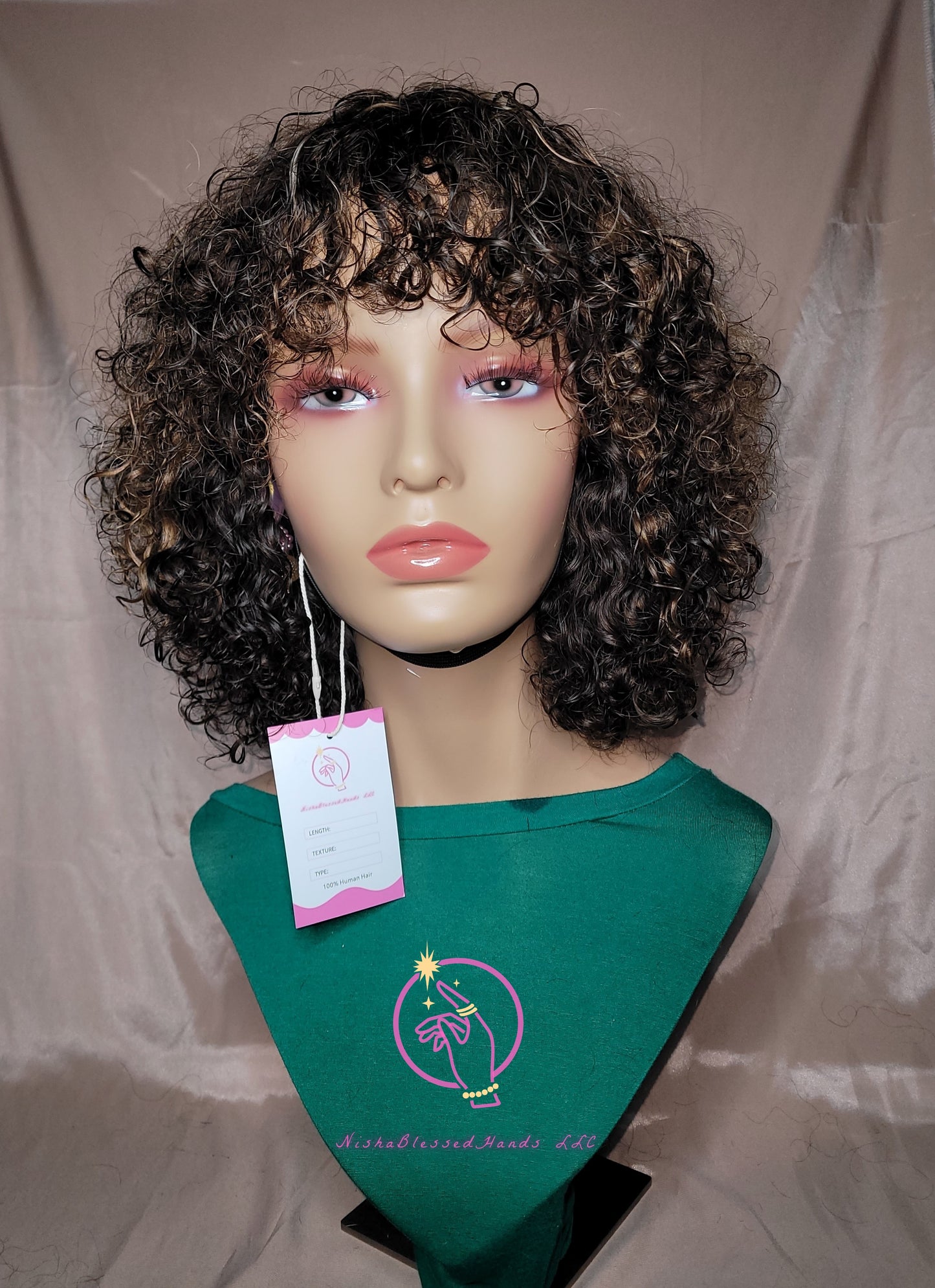 Machine Made 100% Human Hair Water Wave Wig