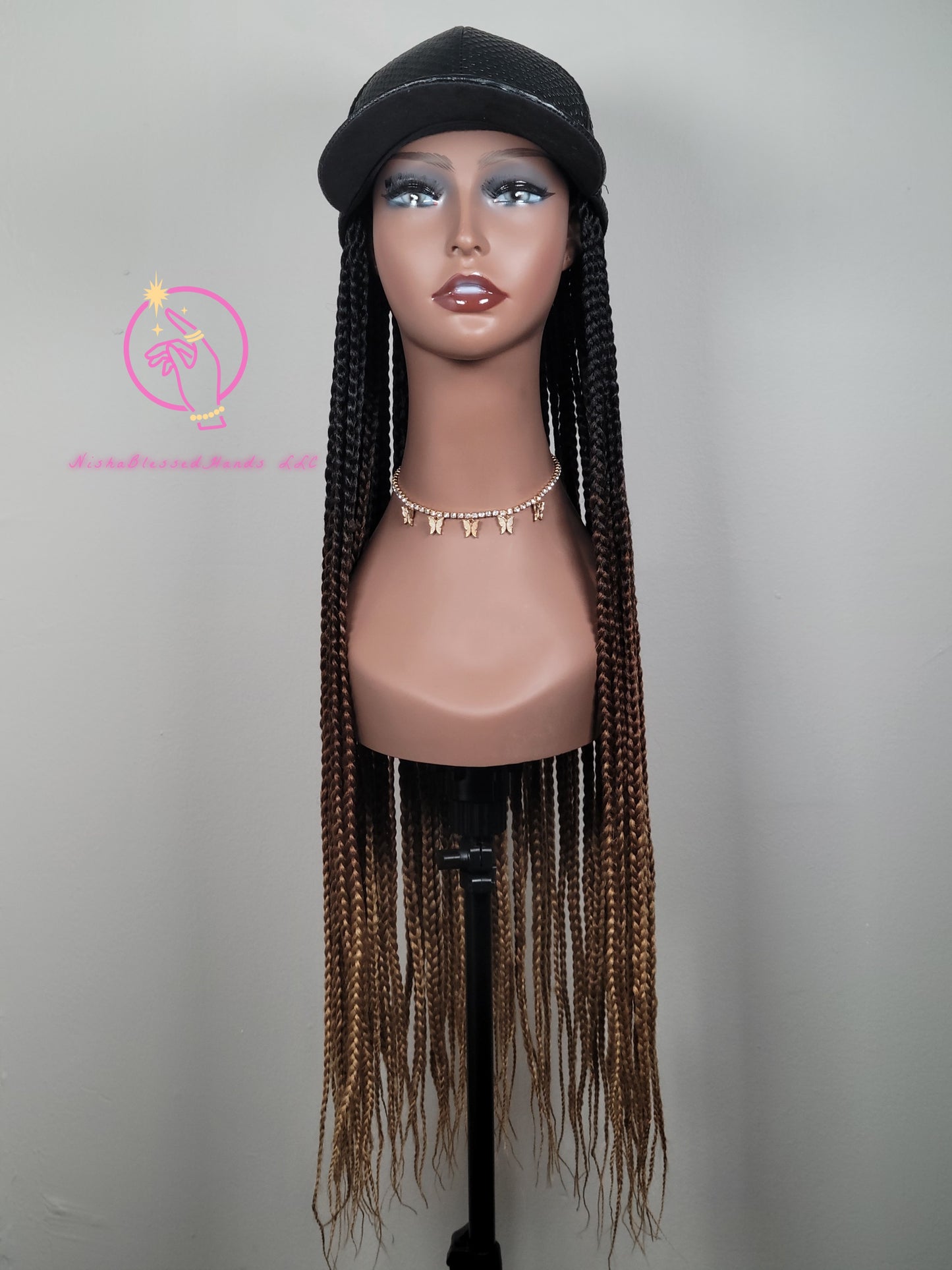 (Pre-Order) Custom Hat Wigs With Synthetic Braids
