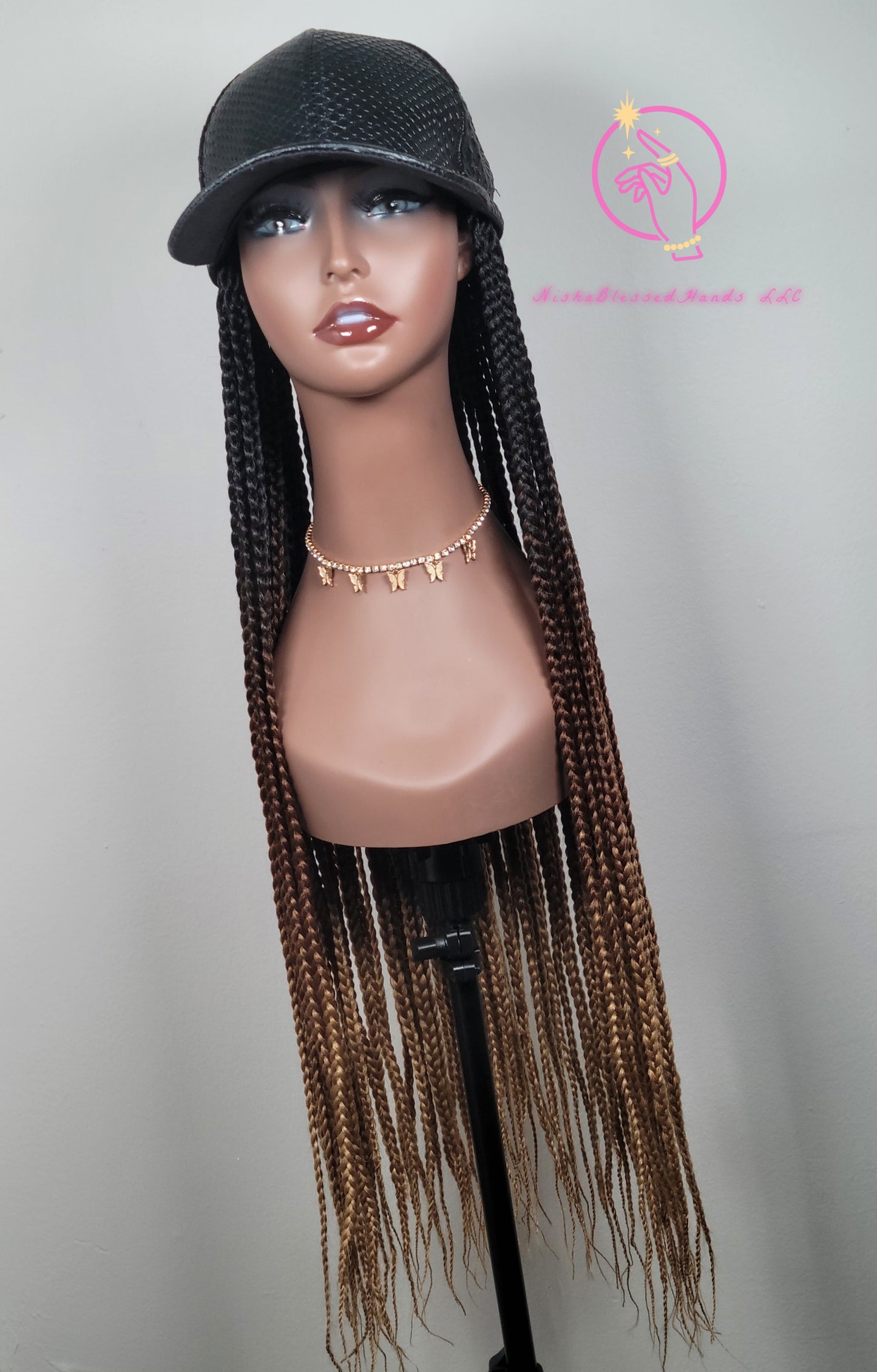 (Pre-Order) Custom Hat Wigs With Synthetic Braids
