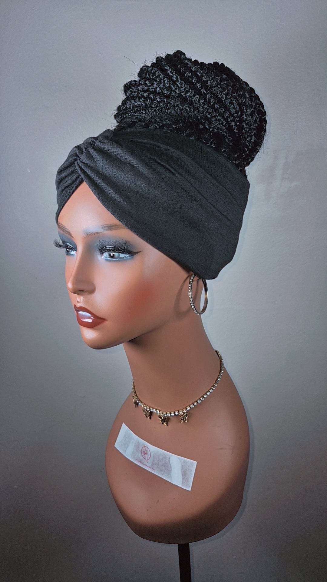 (PRE-ORDER) Custom Box Braid Bun Headband Wig