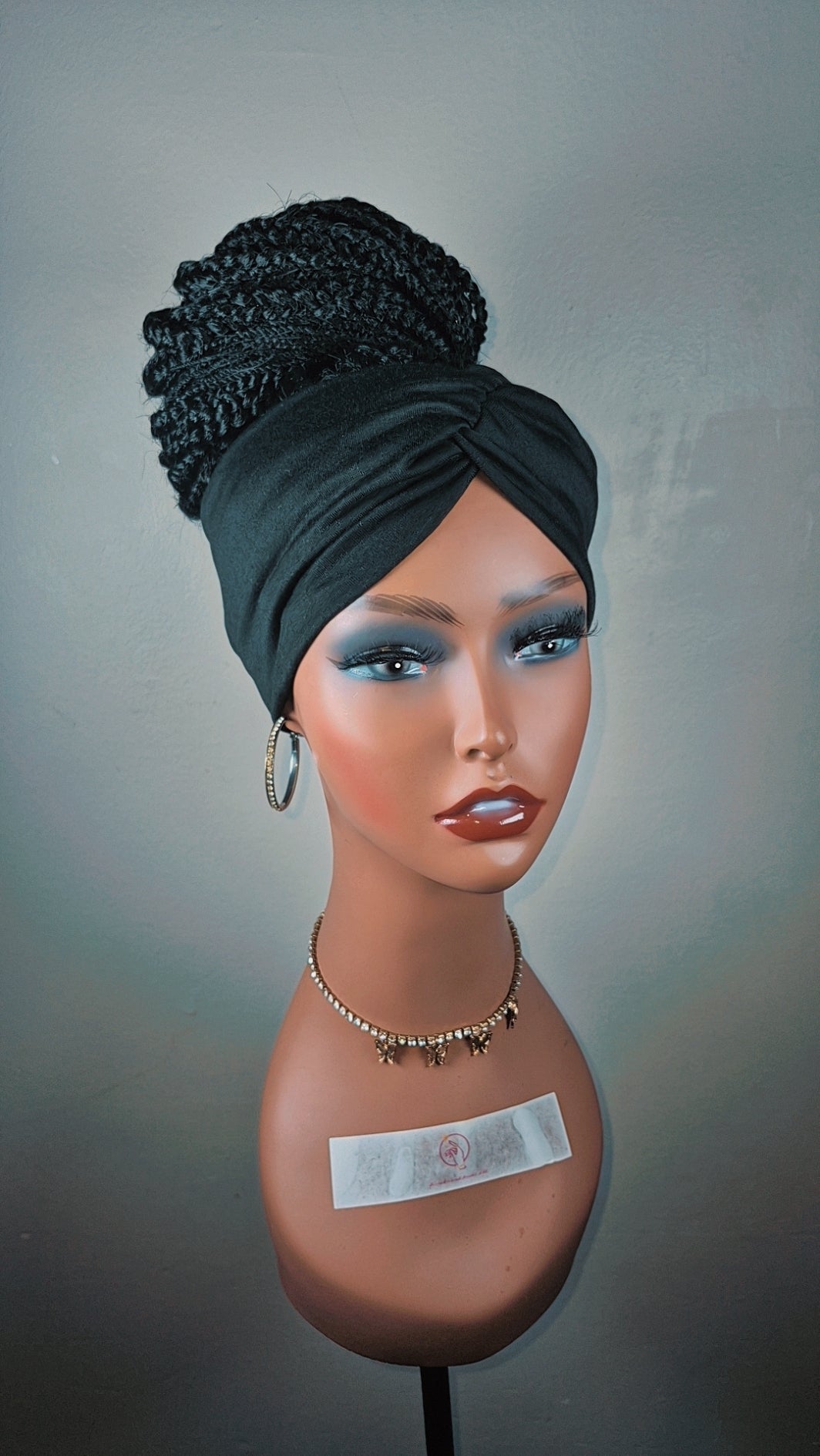 (PRE-ORDER) Custom Box Braid Bun Headband Wig