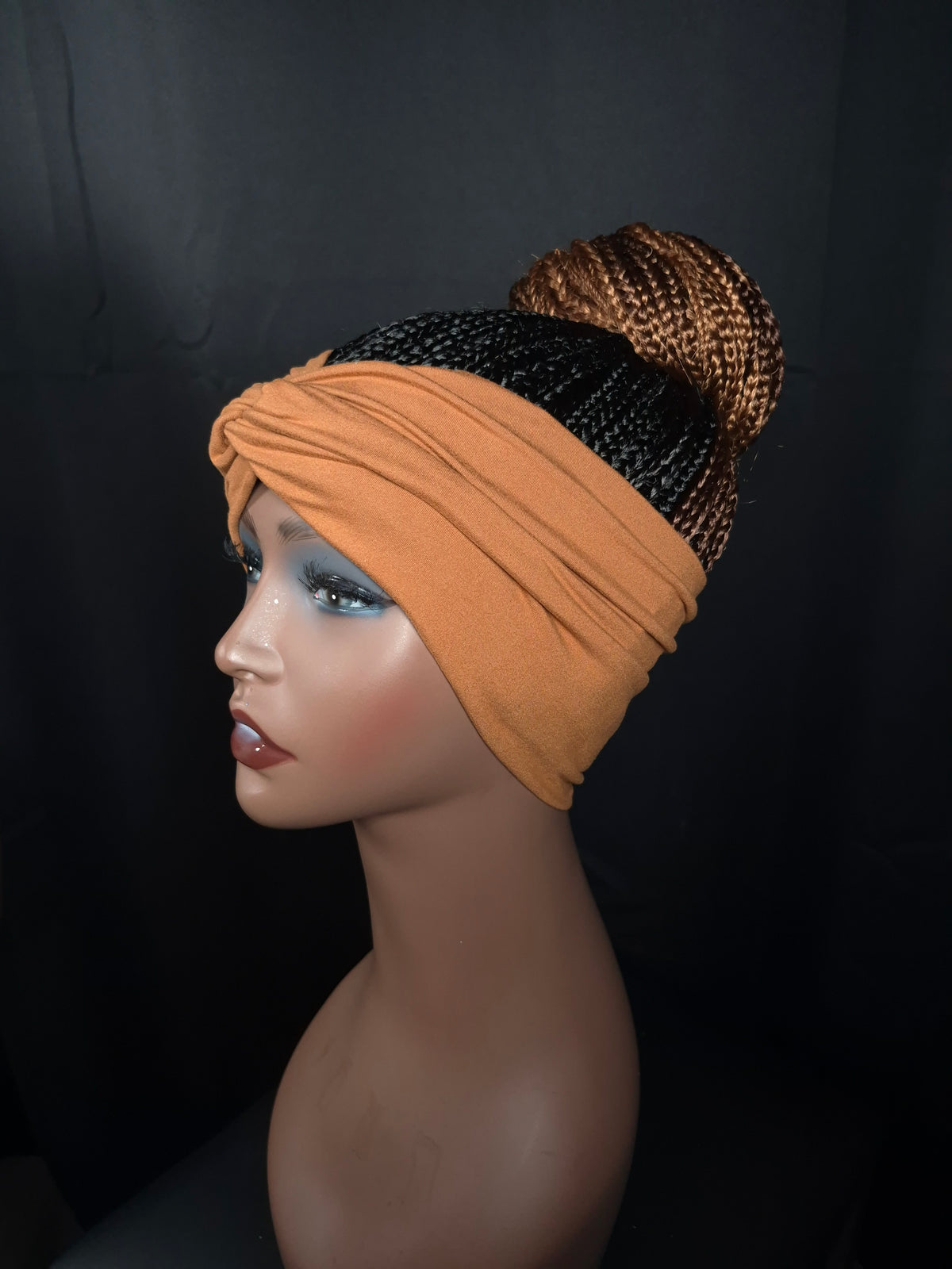 Custom Color Braided Bun Headband Wig