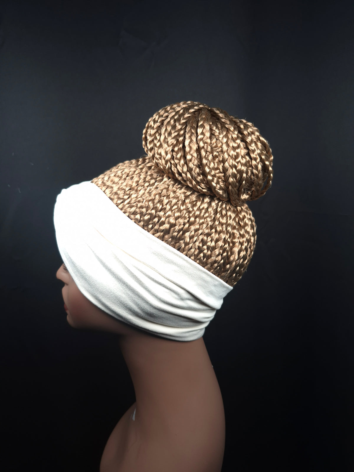 #27 (Honey Blonde) Headband Bun Wig- Standard Size