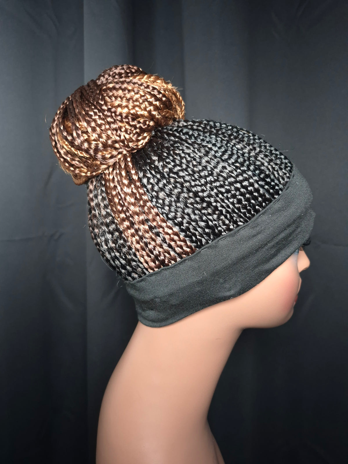 Custom Color Braided Bun Headband Wig