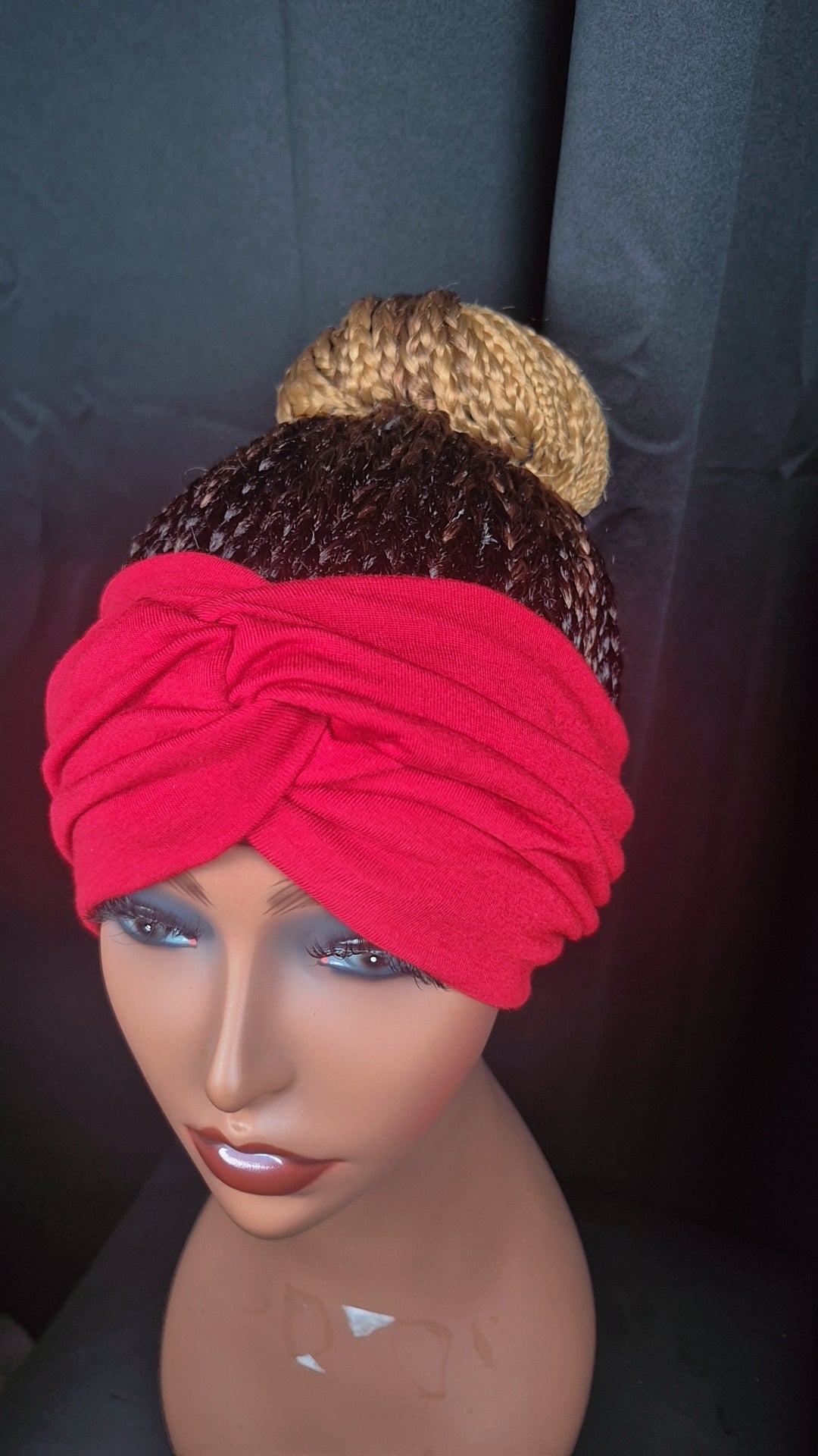 Custom Color Braided Bun Headband Wig