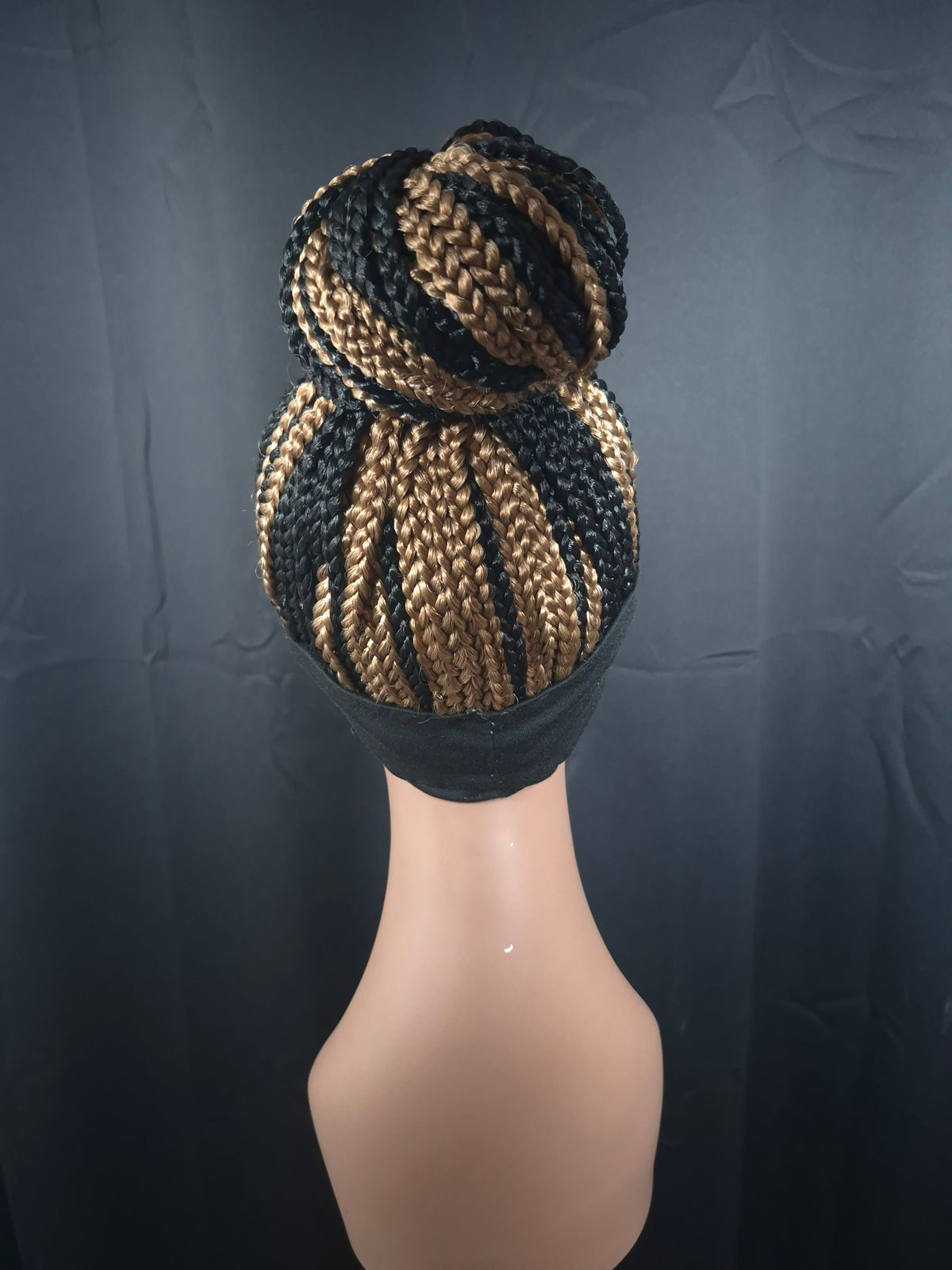 Custom Color Braided Bun Headband Wig