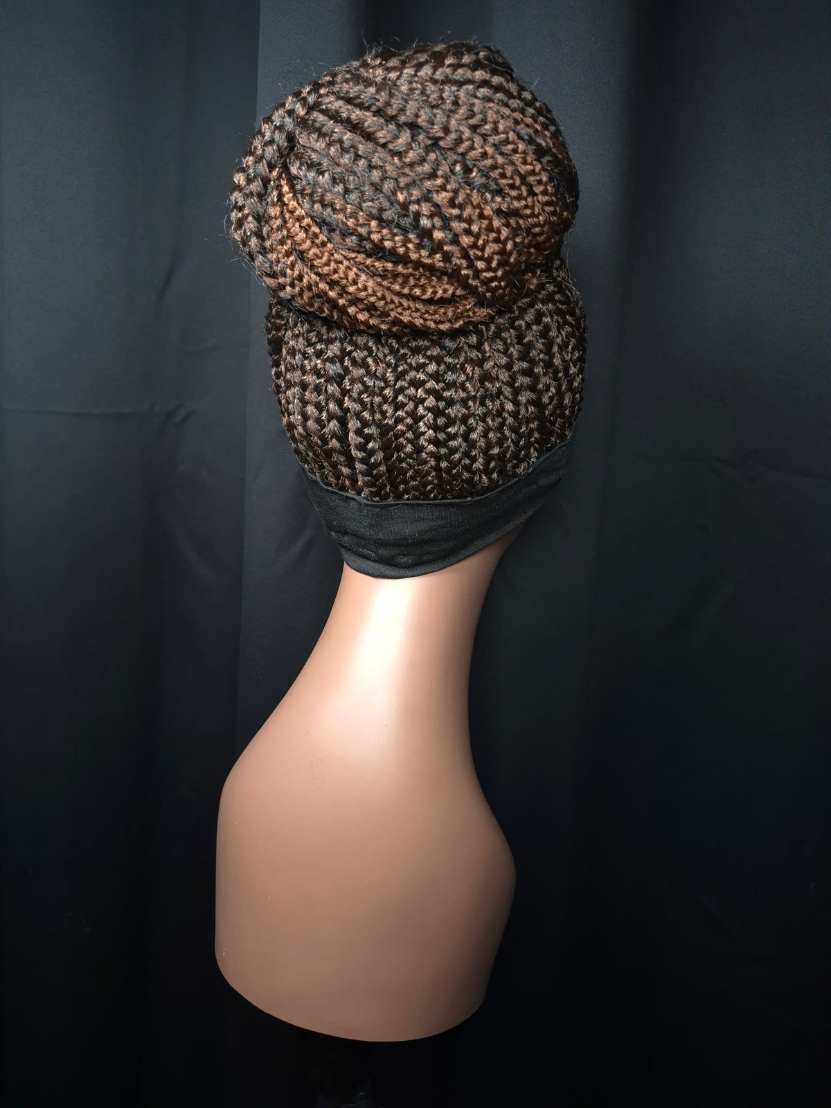 Custom Color Braided Bun Headband Wig