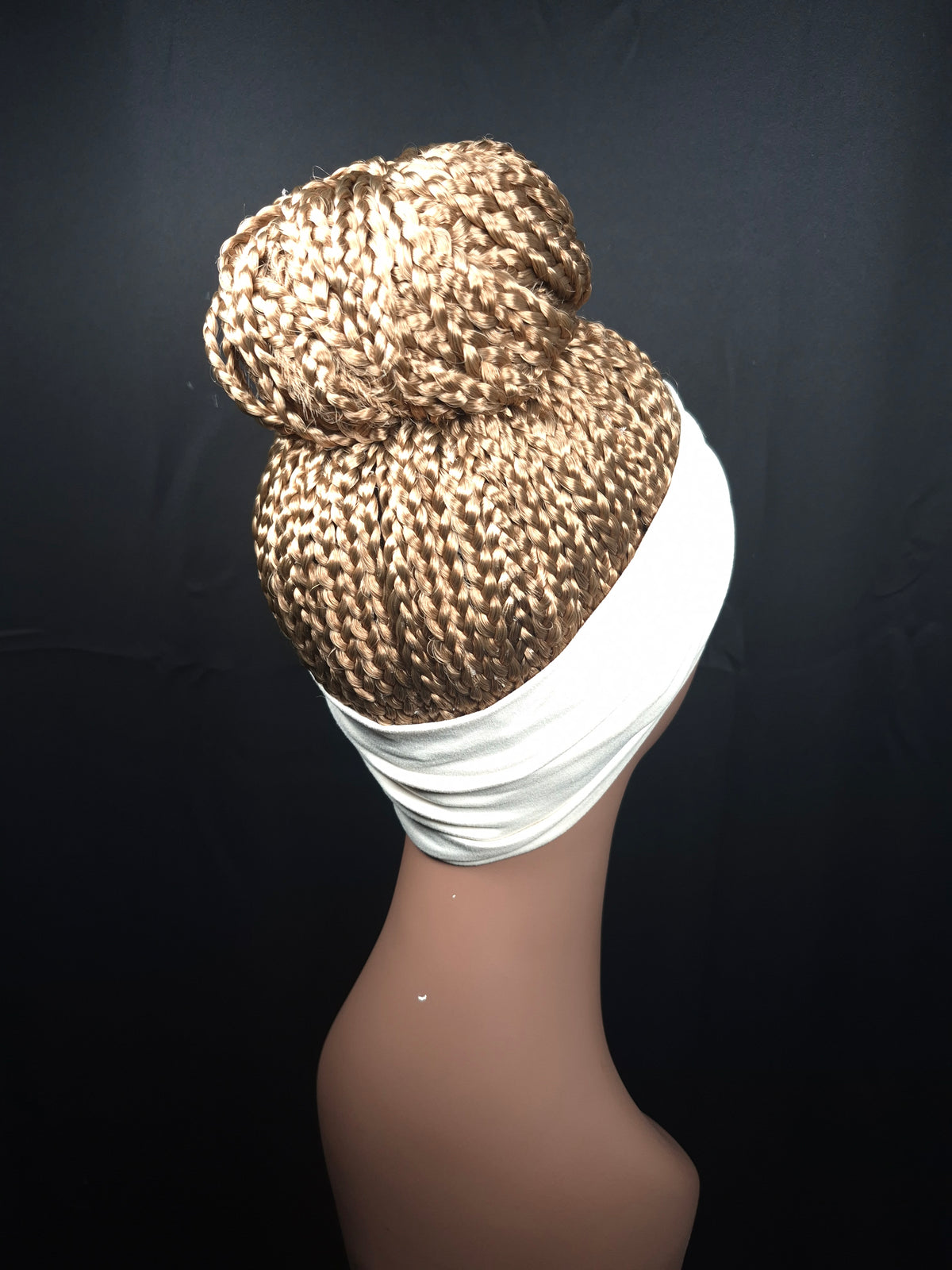 #27 (Honey Blonde) Headband Bun Wig- Standard Size