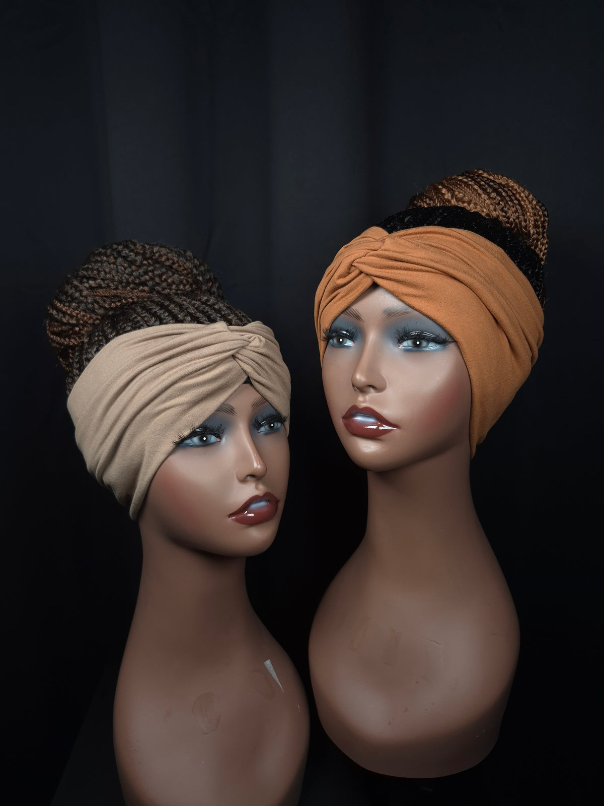 Custom Color Braided Bun Headband Wig