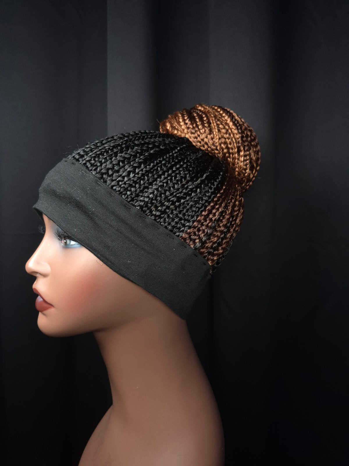 Custom Color Braided Bun Headband Wig