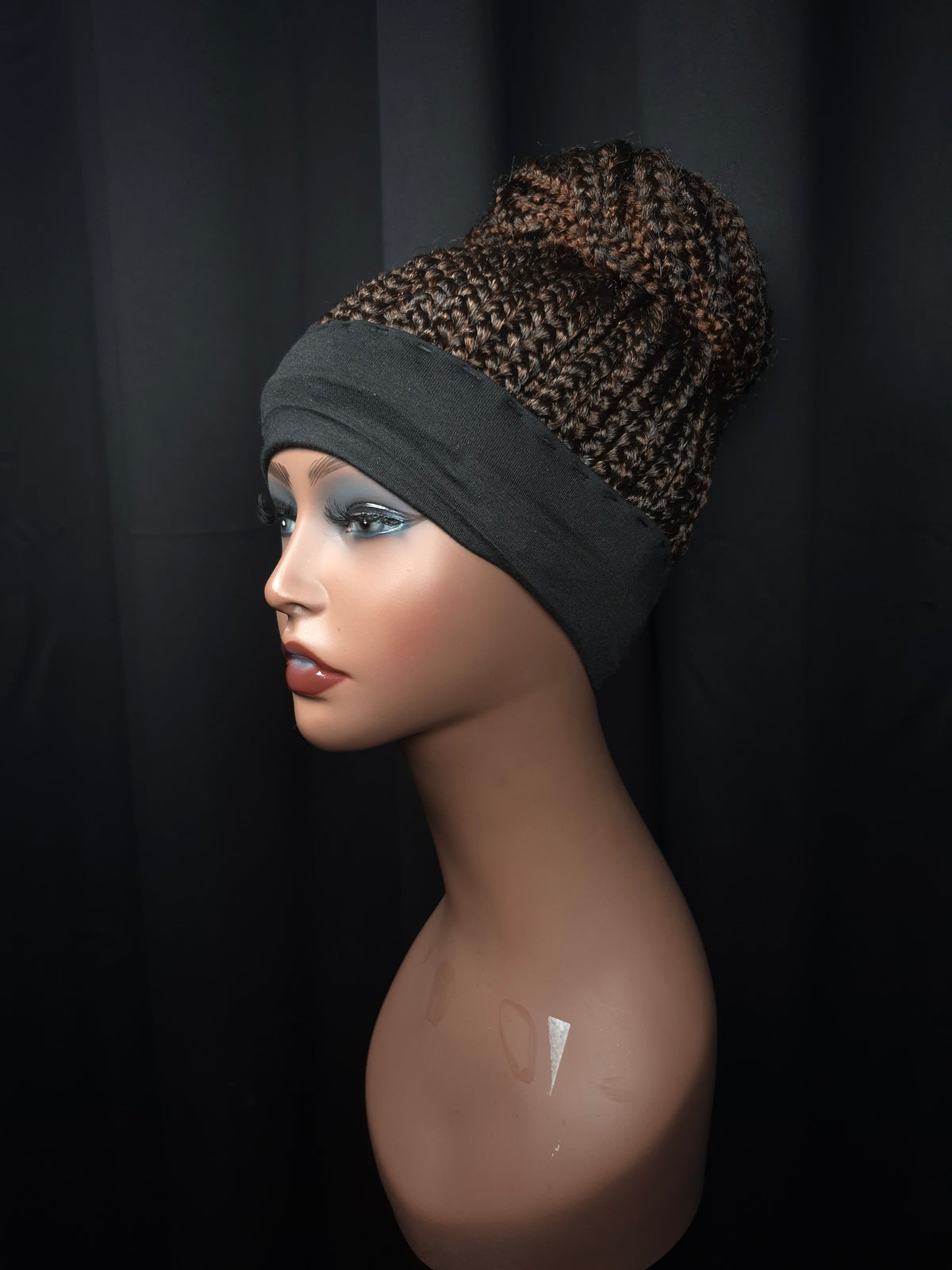 Custom Color Braided Bun Headband Wig
