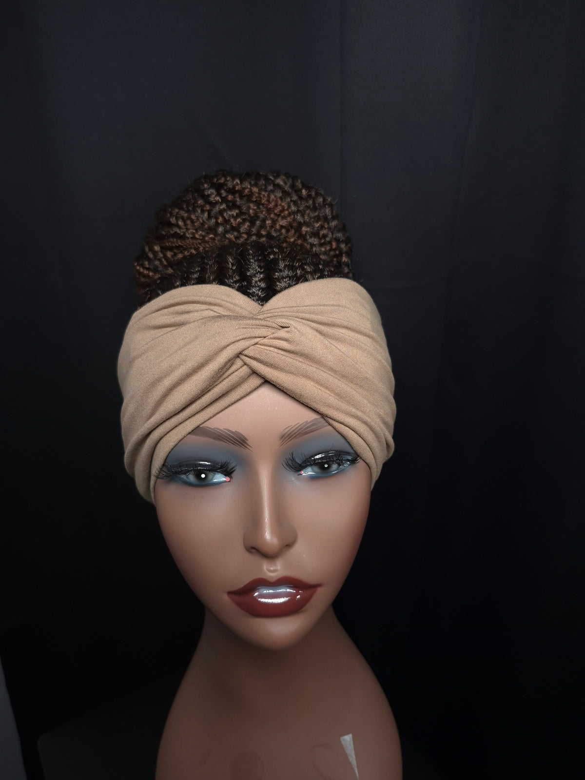 Custom Color Braided Bun Headband Wig