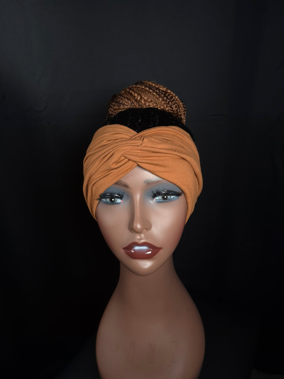 Custom Color Braided Bun Headband Wig