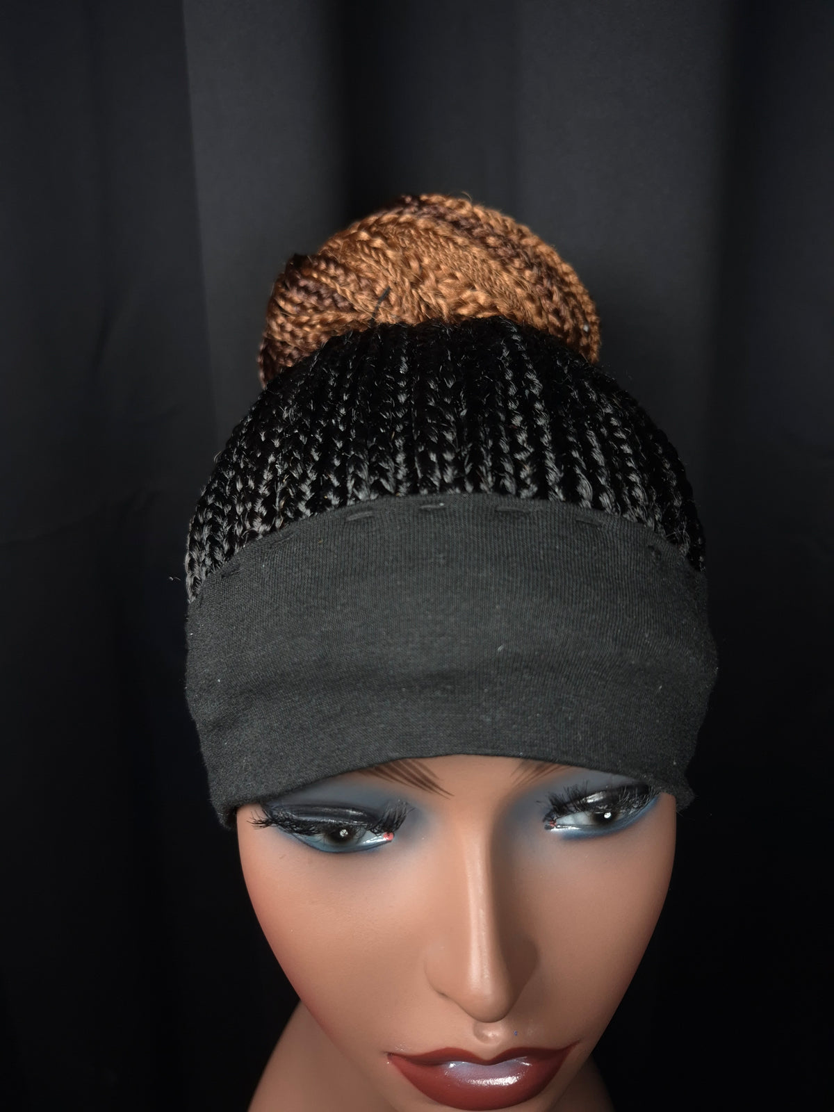 Custom Color Braided Bun Headband Wig