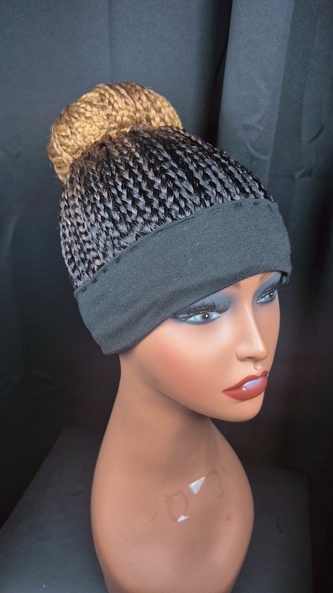 Custom Color Braided Bun Headband Wig