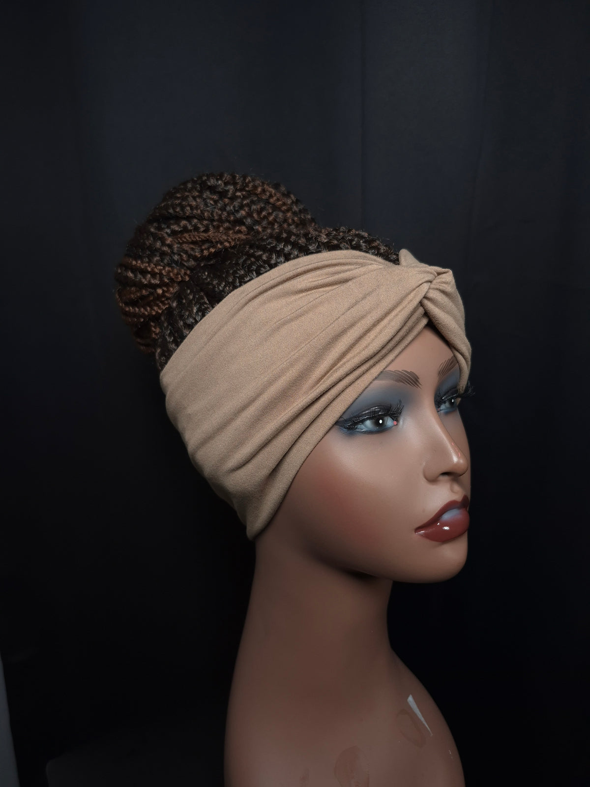 Custom Color Braided Bun Headband Wig